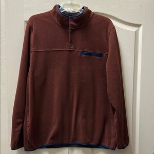 32 Degrees Brown Sweatshirt with Stand-Up Collar